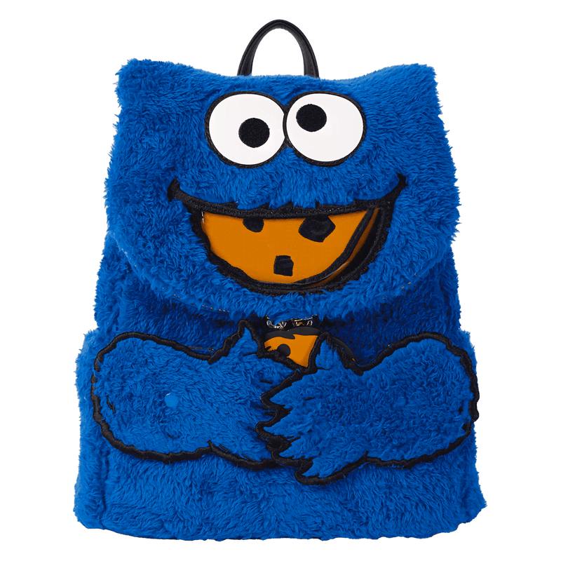 Sesame Street Cookie Monster Plush Cosplay Mini Backpack With Coin Bag - Image 4